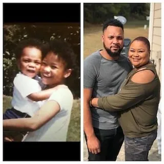 Duane Alexander and his sister Vlancia - childhood and present day