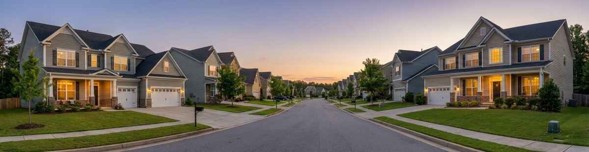 Suburban street in Atlanta, Georgia